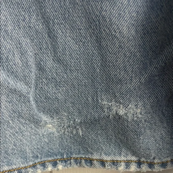 Virginie Leather Collar Denim Jacket - Picture 6 of 8